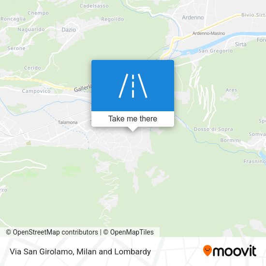 Via San Girolamo map