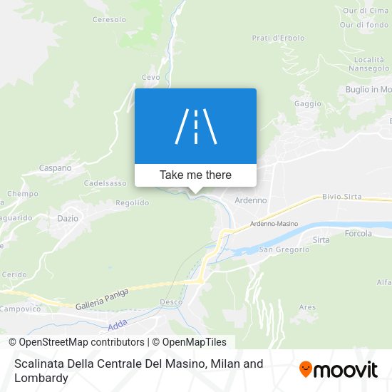 Scalinata Della Centrale Del Masino map