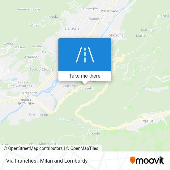Via Franchesi map