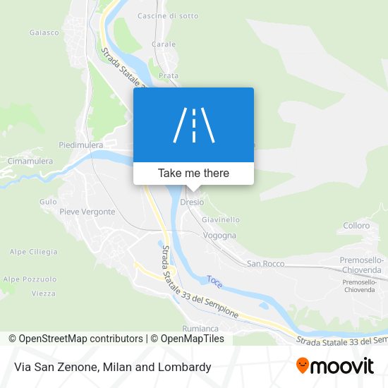 Via San Zenone map