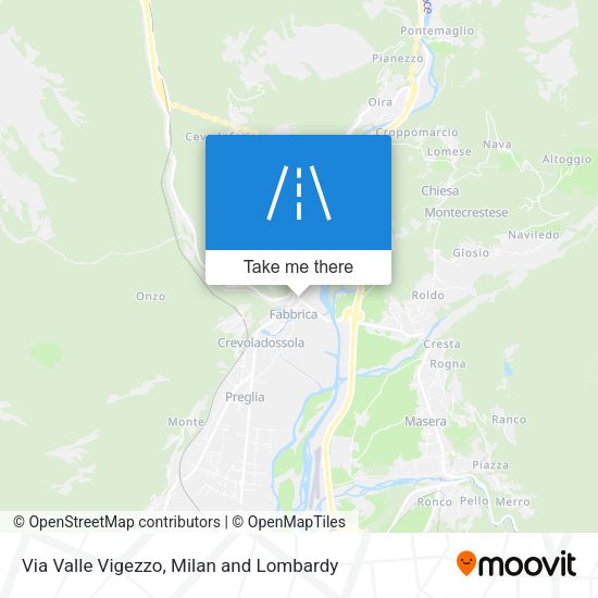 Via Valle Vigezzo map