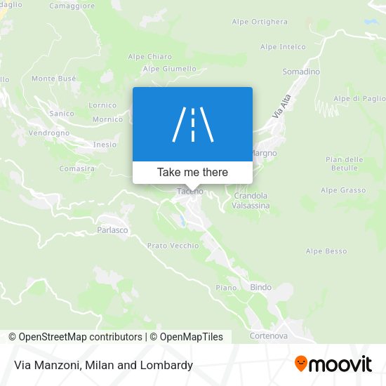 Via Manzoni map