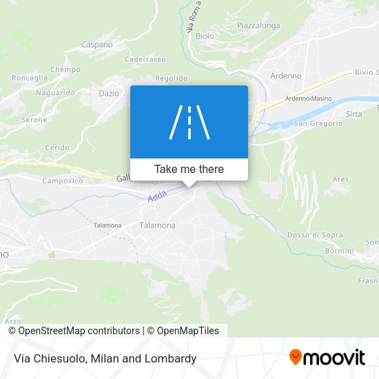 Via Chiesuolo map