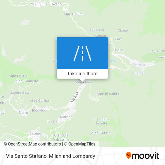 Via Santo Stefano map