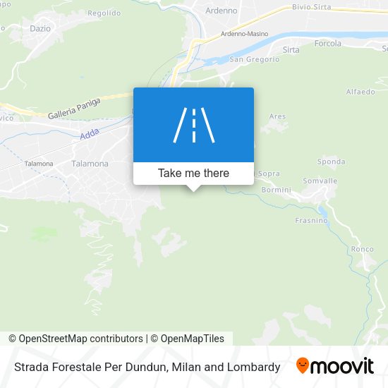 Strada Forestale Per Dundun map