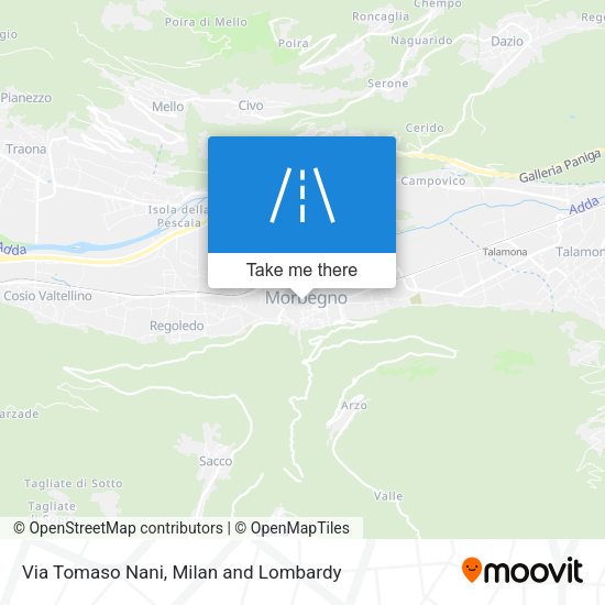 Via Tomaso Nani map