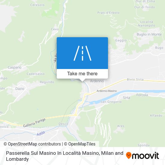 Passerella Sul Masino In Località Masino map