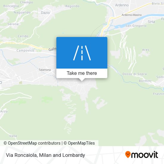 Via Roncaiola map