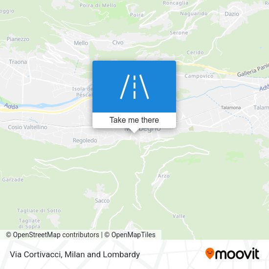 Via Cortivacci map