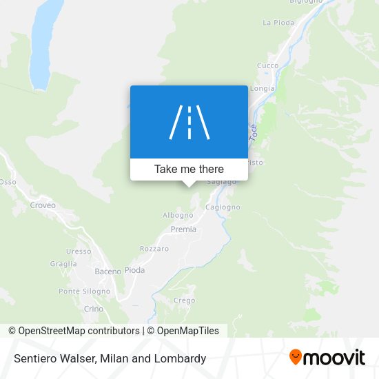 Sentiero Walser map