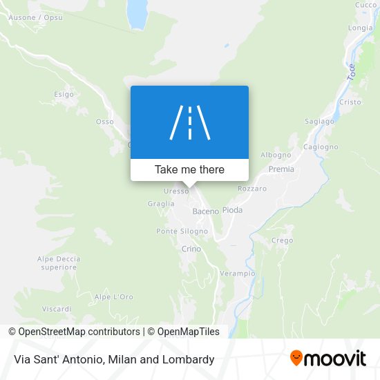 Via Sant' Antonio map