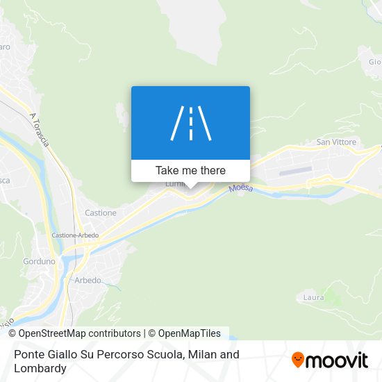 Ponte Giallo Su Percorso Scuola map