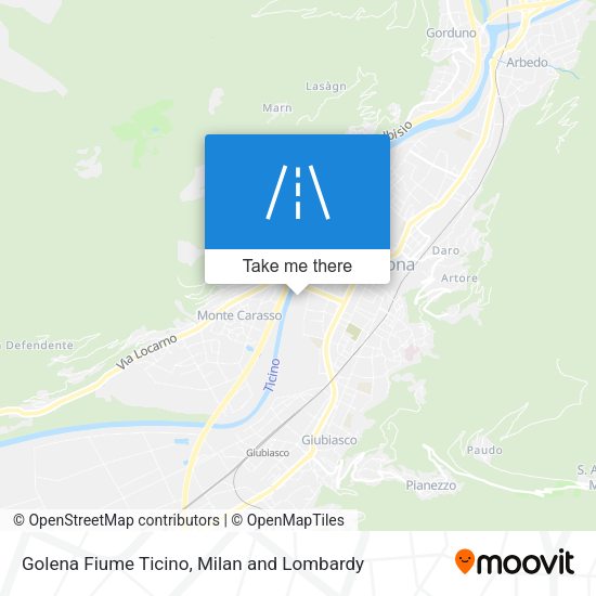 Golena Fiume Ticino map