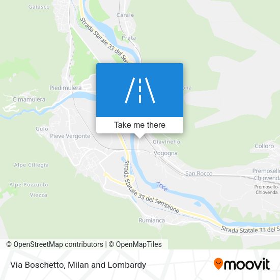 Via Boschetto map