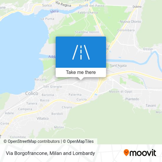 Via Borgofrancone map