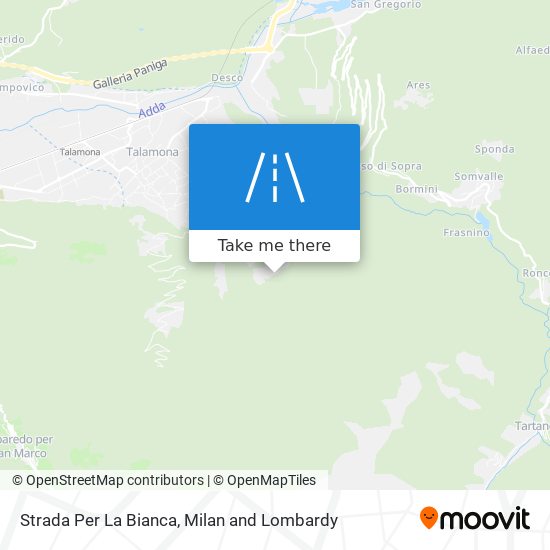 Strada Per La Bianca map
