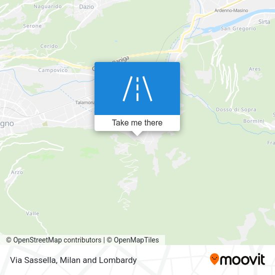 Via Sassella map