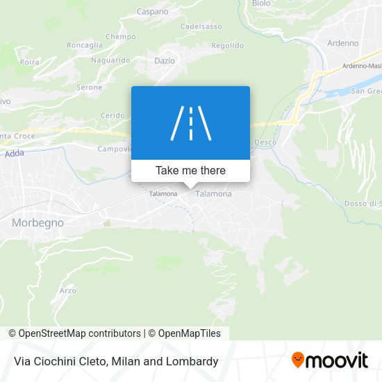 Via Ciochini Cleto map