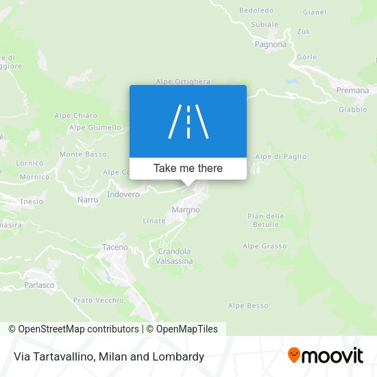 Via Tartavallino map