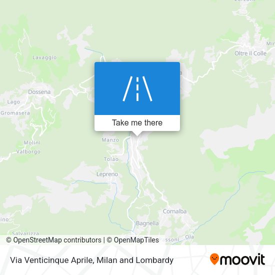 Via Venticinque Aprile map