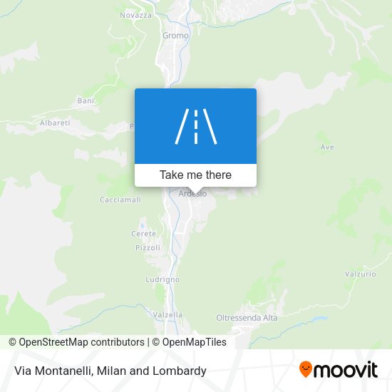 Via Montanelli map