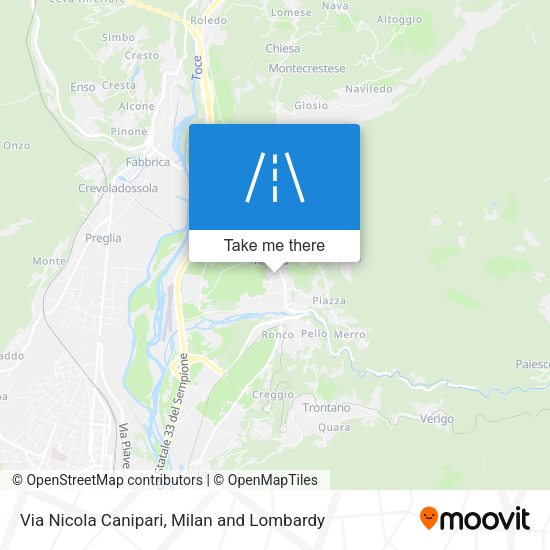 Via Nicola Canipari map