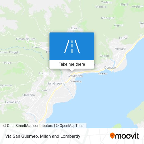 Via San Gusmeo map