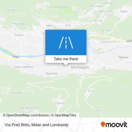 Via Prati Bitto map
