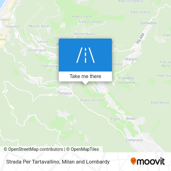 Strada Per Tartavallino map