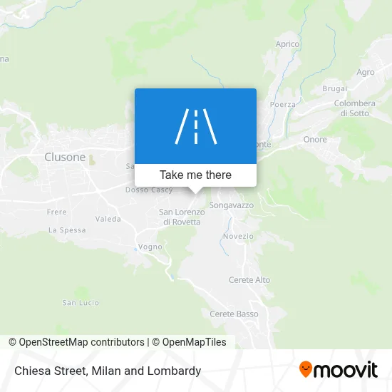 Chiesa Street map