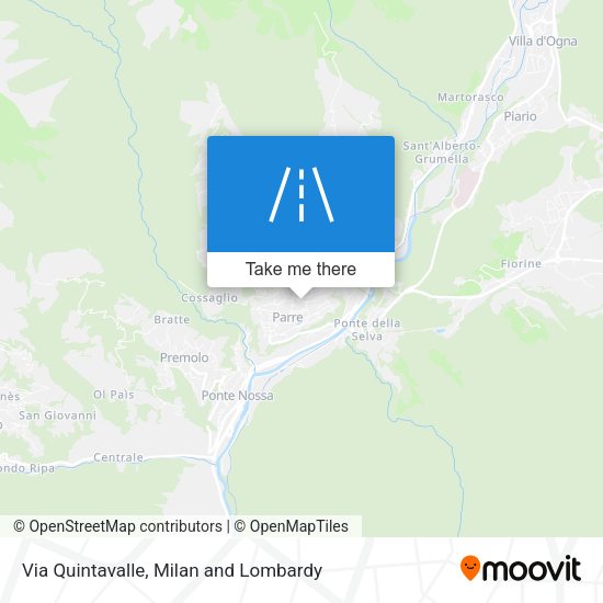 Via Quintavalle map