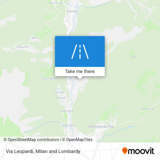 Via Leopardi map