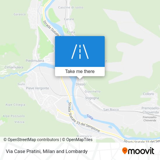 Via Case Pratini map