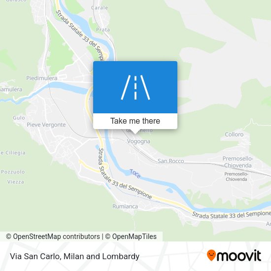 Via San Carlo map