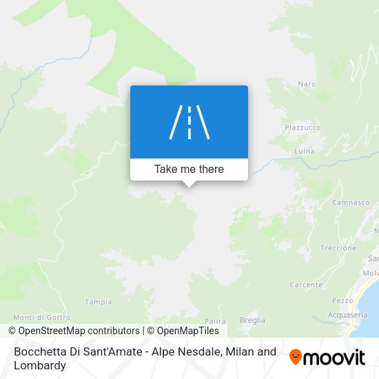 Bocchetta Di Sant'Amate - Alpe Nesdale map
