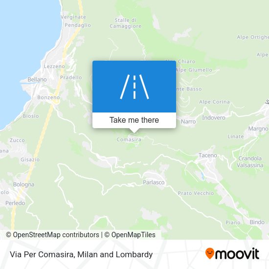 Via Per Comasira map