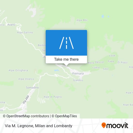 Via M. Legnone map