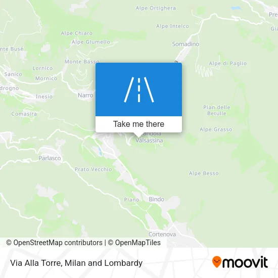 Via Alla Torre map