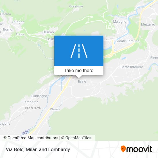 Via Bolè map