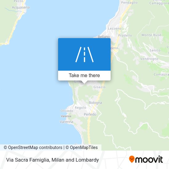 Via Sacra Famiglia map