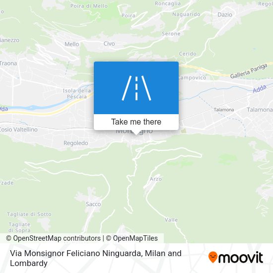 Via Monsignor Feliciano Ninguarda map