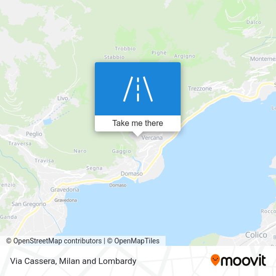 Via Cassera map