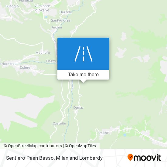 Sentiero Paen Basso map