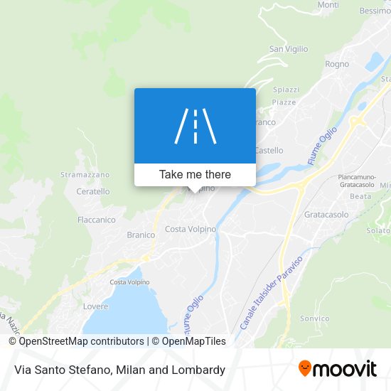 Via Santo Stefano map