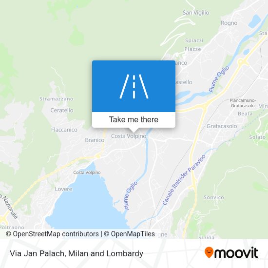 Via Jan Palach map