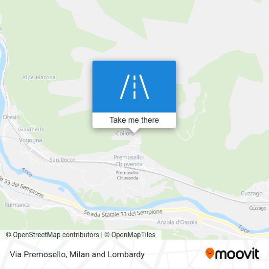 Via Premosello map