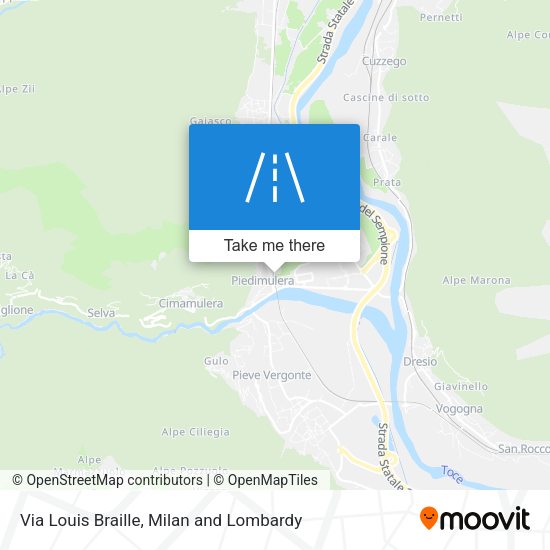 Via Louis Braille map