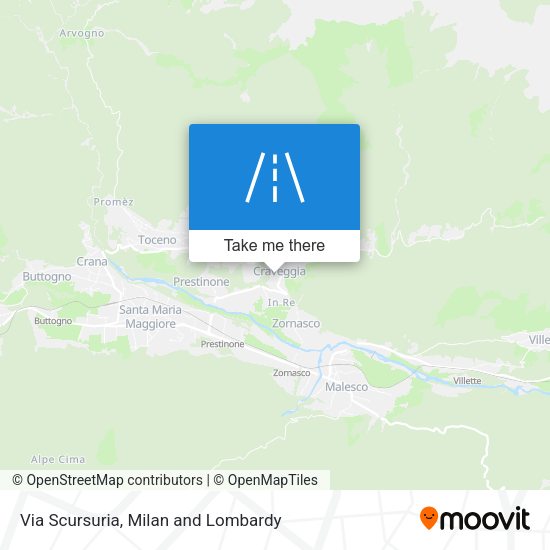 Via Scursuria map
