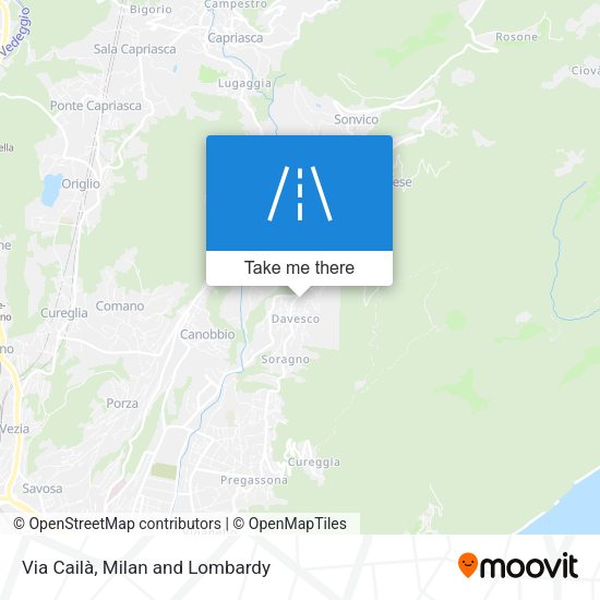 Via Cailà map