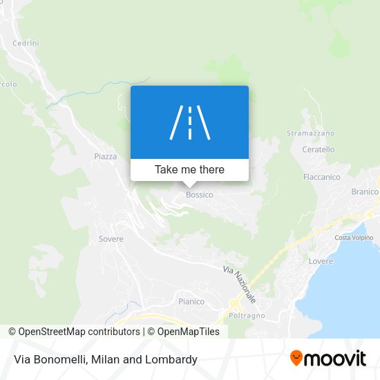 Via Bonomelli map